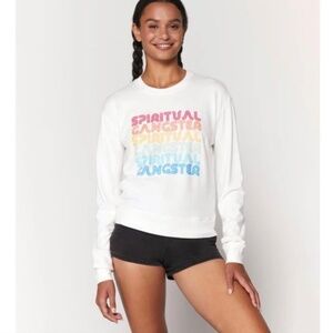 SPIRITUAL GANGSTER Crew Neck Savasana Sweatshirt Size Medium